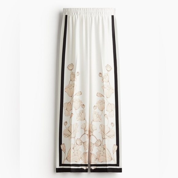 H&M NWT LIMITED EDITION PRINTED TWILL PANTS - Picture 1 of 3